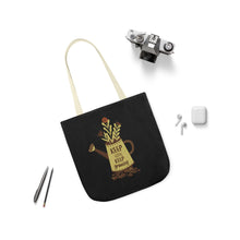 Load image into Gallery viewer, Inspirational Canvas Tote Bag with Colorful Straps - Perfect for Garden Lovers and Self-Care Enthusiasts