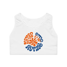 Load image into Gallery viewer, Motivational Sports Bra - "Never Stop Moving" Fitness Activwear
