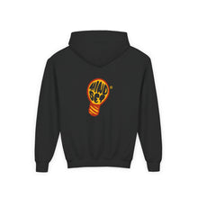 Load image into Gallery viewer, Youth Heavy Blend Hooded Sweatshirt - "Very Internal" & Lightbulb Design - Trendy Casual Wear for Creative Minds