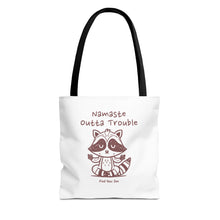 Load image into Gallery viewer, Namaste Outta Trouble Tote Bag | Find Your Zen | Motivational Eco-Friendly Bag