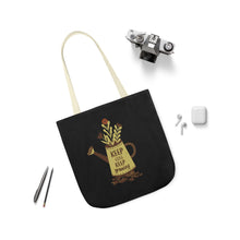 Load image into Gallery viewer, Inspirational Canvas Tote Bag with Colorful Straps - Perfect for Garden Lovers and Self-Care Enthusiasts