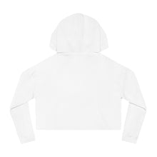 Load image into Gallery viewer, ETI White Women’s Cropped Hooded Sweatshirt