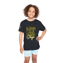 Load image into Gallery viewer, Kids Motivational Sports Jersey - Big Dreams Start with Small Steps