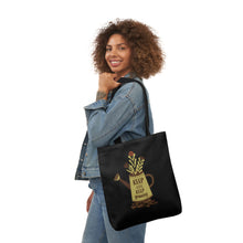 Load image into Gallery viewer, Inspirational Canvas Tote Bag with Colorful Straps - Perfect for Garden Lovers and Self-Care Enthusiasts