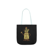 Load image into Gallery viewer, Inspirational Canvas Tote Bag with Colorful Straps - Perfect for Garden Lovers and Self-Care Enthusiasts