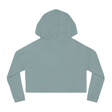 Load image into Gallery viewer, ETI White Women’s Cropped Hooded Sweatshirt