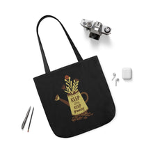 Load image into Gallery viewer, Inspirational Canvas Tote Bag with Colorful Straps - Perfect for Garden Lovers and Self-Care Enthusiasts