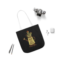 Load image into Gallery viewer, Inspirational Canvas Tote Bag with Colorful Straps - Perfect for Garden Lovers and Self-Care Enthusiasts