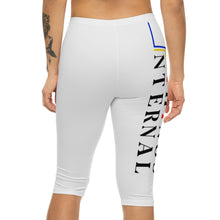 Load image into Gallery viewer, Inspirational Women’s Capri Leggings with Bold Typography - Perfect for Fitness & Casual Wear
