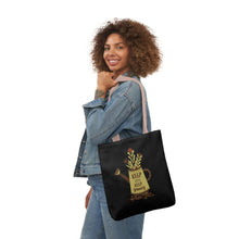 Load image into Gallery viewer, Inspirational Canvas Tote Bag with Colorful Straps - Perfect for Garden Lovers and Self-Care Enthusiasts