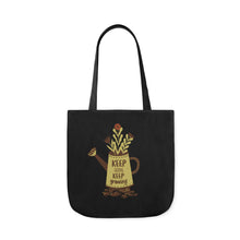 Load image into Gallery viewer, Inspirational Canvas Tote Bag with Colorful Straps - Perfect for Garden Lovers and Self-Care Enthusiasts