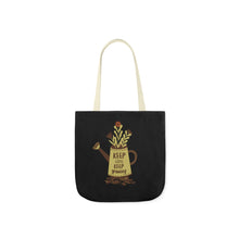 Load image into Gallery viewer, Inspirational Canvas Tote Bag with Colorful Straps - Perfect for Garden Lovers and Self-Care Enthusiasts