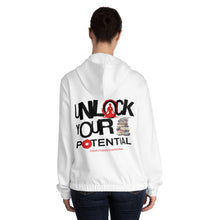 Load image into Gallery viewer, Inspiring Women’s Full-Zip Hoodie - "Unlock Your Potential"