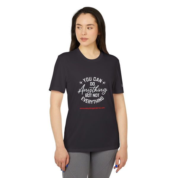 Inspirational adidas Unisex Sport T-shirt - 'You Can Do Anything But Not Everything'