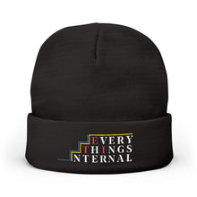 Load image into Gallery viewer, Everythings Internal™ Embroidered Black Beanie – Unisex Cozy Knit Winter Hat