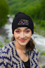 Load image into Gallery viewer, Everythings Internal™ Embroidered Black Beanie – Unisex Cozy Knit Winter Hat