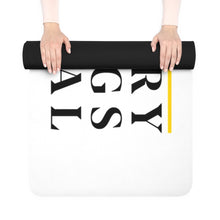 Load image into Gallery viewer, Motivational Rubber Yoga Mat - "Everything is Internal" Design