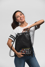 Load image into Gallery viewer, Everythings Internal Drawstring Bag - Stylish Black Gym Tote for Everyday Use