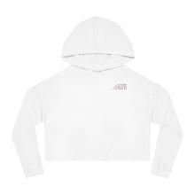 Load image into Gallery viewer, ETI White Women’s Cropped Hooded Sweatshirt