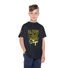 Load image into Gallery viewer, Kids Motivational Sports Jersey - Big Dreams Start with Small Steps