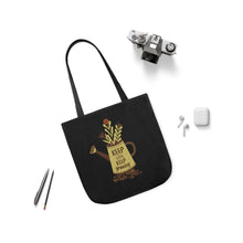 Load image into Gallery viewer, Inspirational Canvas Tote Bag with Colorful Straps - Perfect for Garden Lovers and Self-Care Enthusiasts