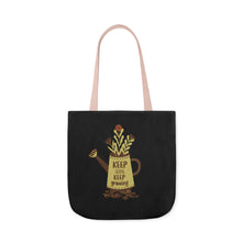 Load image into Gallery viewer, Inspirational Canvas Tote Bag with Colorful Straps - Perfect for Garden Lovers and Self-Care Enthusiasts