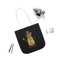 Load image into Gallery viewer, Inspirational Canvas Tote Bag with Colorful Straps - Perfect for Garden Lovers and Self-Care Enthusiasts