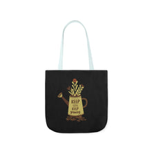 Load image into Gallery viewer, Inspirational Canvas Tote Bag with Colorful Straps - Perfect for Garden Lovers and Self-Care Enthusiasts