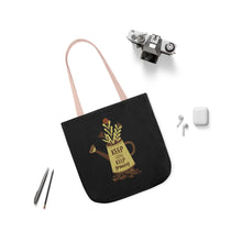 Load image into Gallery viewer, Inspirational Canvas Tote Bag with Colorful Straps - Perfect for Garden Lovers and Self-Care Enthusiasts
