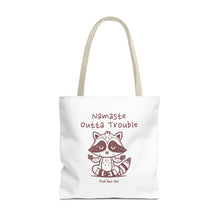 Load image into Gallery viewer, Namaste Outta Trouble Tote Bag | Find Your Zen | Motivational Eco-Friendly Bag