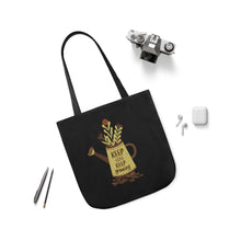 Load image into Gallery viewer, Inspirational Canvas Tote Bag with Colorful Straps - Perfect for Garden Lovers and Self-Care Enthusiasts
