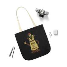 Load image into Gallery viewer, Inspirational Canvas Tote Bag with Colorful Straps - Perfect for Garden Lovers and Self-Care Enthusiasts