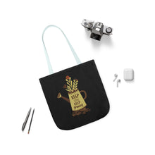 Load image into Gallery viewer, Inspirational Canvas Tote Bag with Colorful Straps - Perfect for Garden Lovers and Self-Care Enthusiasts