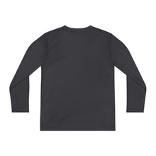 Load image into Gallery viewer, Youth Long Sleeve Tee - "Never Stop" Graphic Shirt for Active Kids