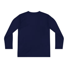Load image into Gallery viewer, Youth Long Sleeve Tee - "Never Stop" Graphic Shirt for Active Kids