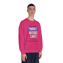 Load image into Gallery viewer, Motivational Crewneck Sweatshirt - Keep Pushing Yourself Without Limits
