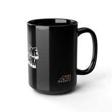Load image into Gallery viewer, Imagine Work Black Mug, 15oz Coffee Cup, Creative Inspiration Mug, Unique Gift for Artists, Motivational Drinkware, Home Office Decor
