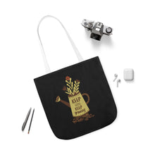 Load image into Gallery viewer, Inspirational Canvas Tote Bag with Colorful Straps - Perfect for Garden Lovers and Self-Care Enthusiasts
