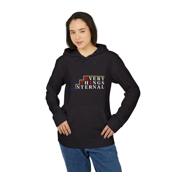 Adidas Unisex Fleece Hoodie - 'Everything is Internal' Design
