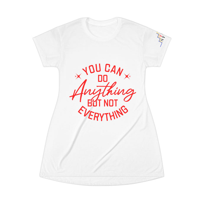 Inspirational You Can Do Anything T-Shirt Dress for Women - Casual Summer Wear