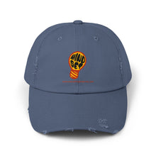 Load image into Gallery viewer, Unisex Distressed Cap - Mindset Lightbulb Design

