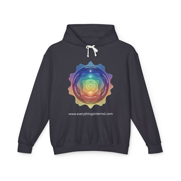 Chakra Vibes Unisex Lightweight Hooded Sweatshirt