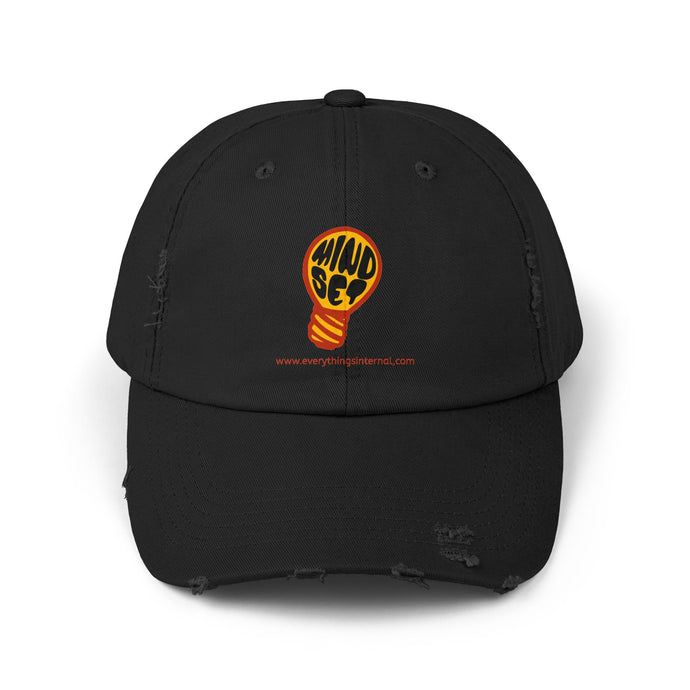 Unisex Distressed Cap - Mindset Lightbulb Design