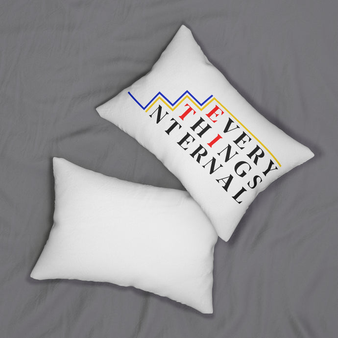 ETI White Spun Polyester Lumbar Pillow
