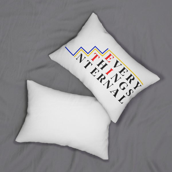 ETI White Spun Polyester Lumbar Pillow