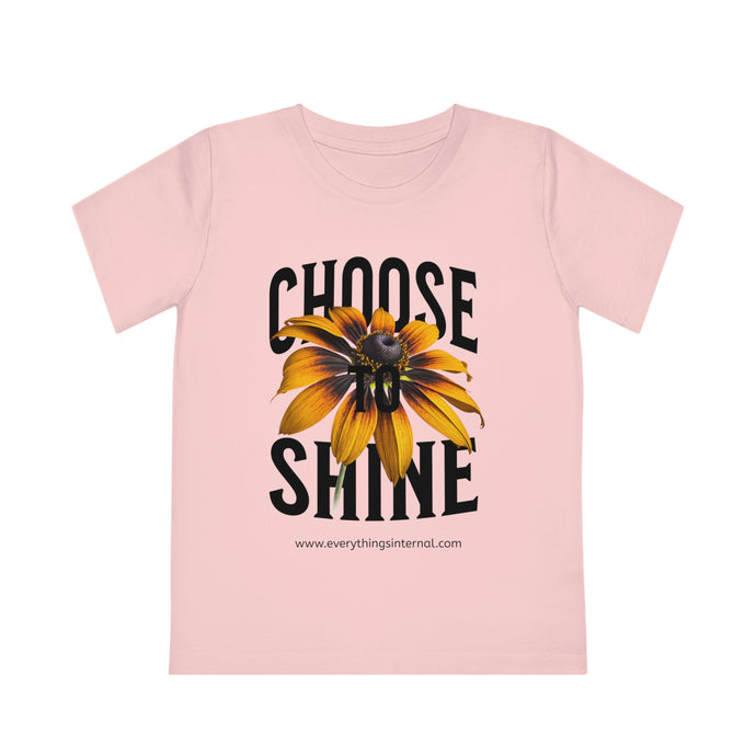 Kids' Choose to Shine T-Shirt - Uplifting Floral Design for Young Creators