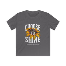Load image into Gallery viewer, Kids &#39;Choose to Shine&#39; Softstyle Tee - Positive Vibes T-Shirt for Young Dreamers
