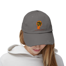 Load image into Gallery viewer, Unisex Distressed Cap - Mindset Lightbulb Design
