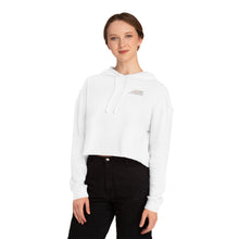 Load image into Gallery viewer, ETI White Women’s Cropped Hooded Sweatshirt
