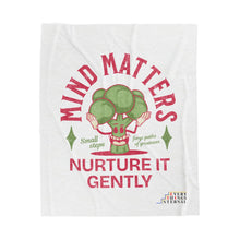 Load image into Gallery viewer, Mind Matters Velveteen Plush Blanket - Nurture It Gently | Cozy Comfort for Self-Care

